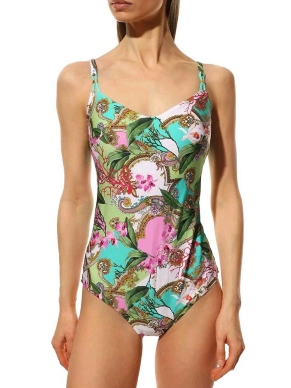 Lise Charmel Splendeur Orchidee Full Cup Underwire Swimsuit Sz 6/105 D Cup